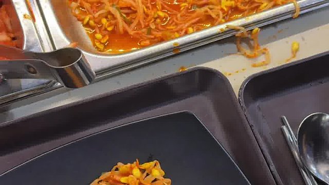 韩国大学食堂7000拉面自助午餐吃啥？