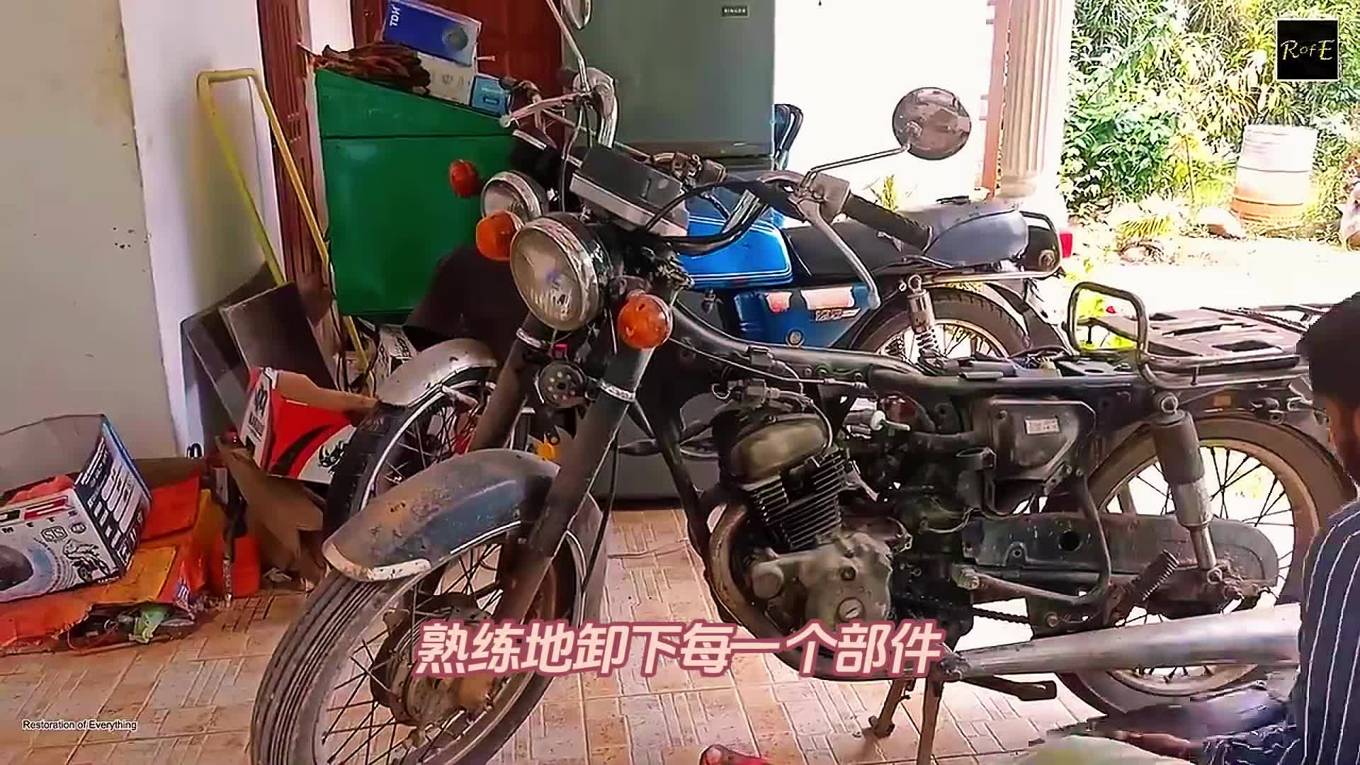 扭曲生锈的本田 CD125T 被弃泥地！修复大湿逆天操作，让经典重燃轰鸣！