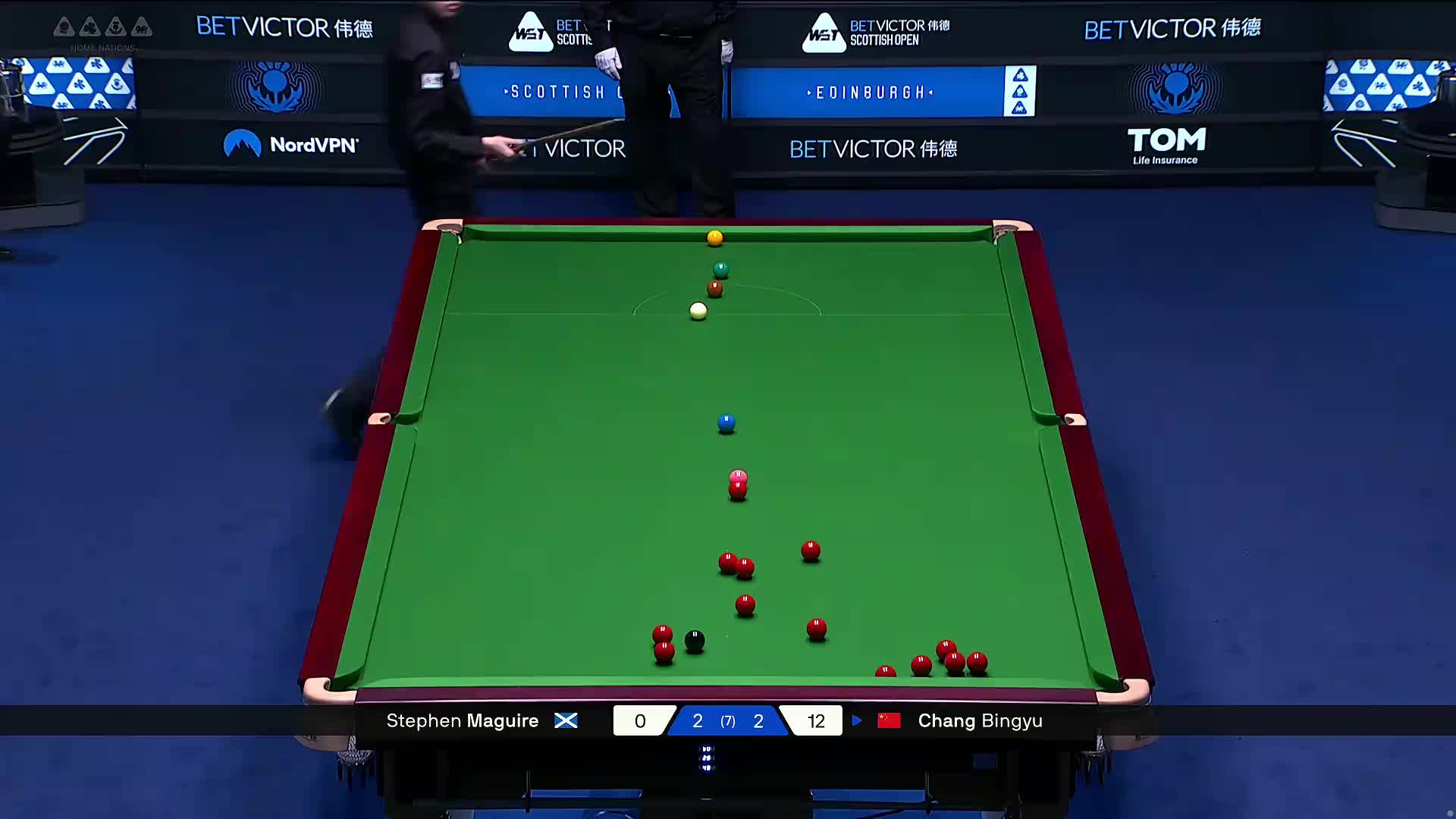 2025斯诺克苏格兰公开赛 斯蒂芬·马奎尔 VS 常冰玉 第五局