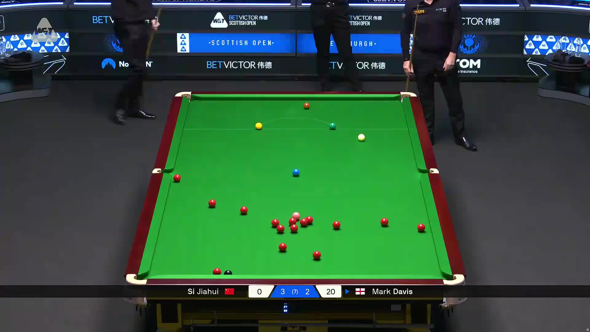 2025斯诺克苏格兰公开赛 斯佳辉 VS 马克·戴维斯 第六局
