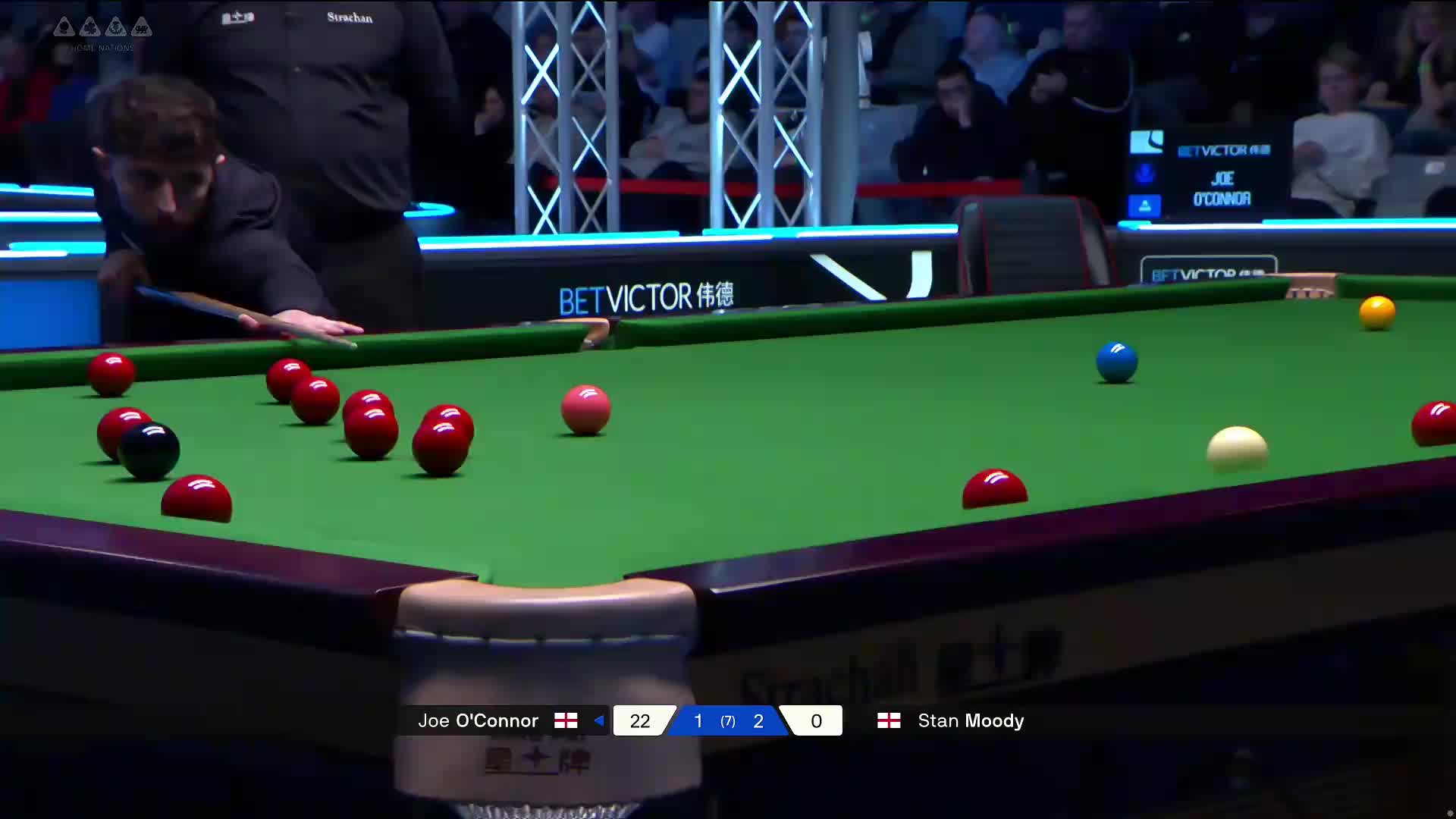2025斯诺克苏格兰公开赛 乔·奥康纳 VS 斯坦·穆迪 第四局