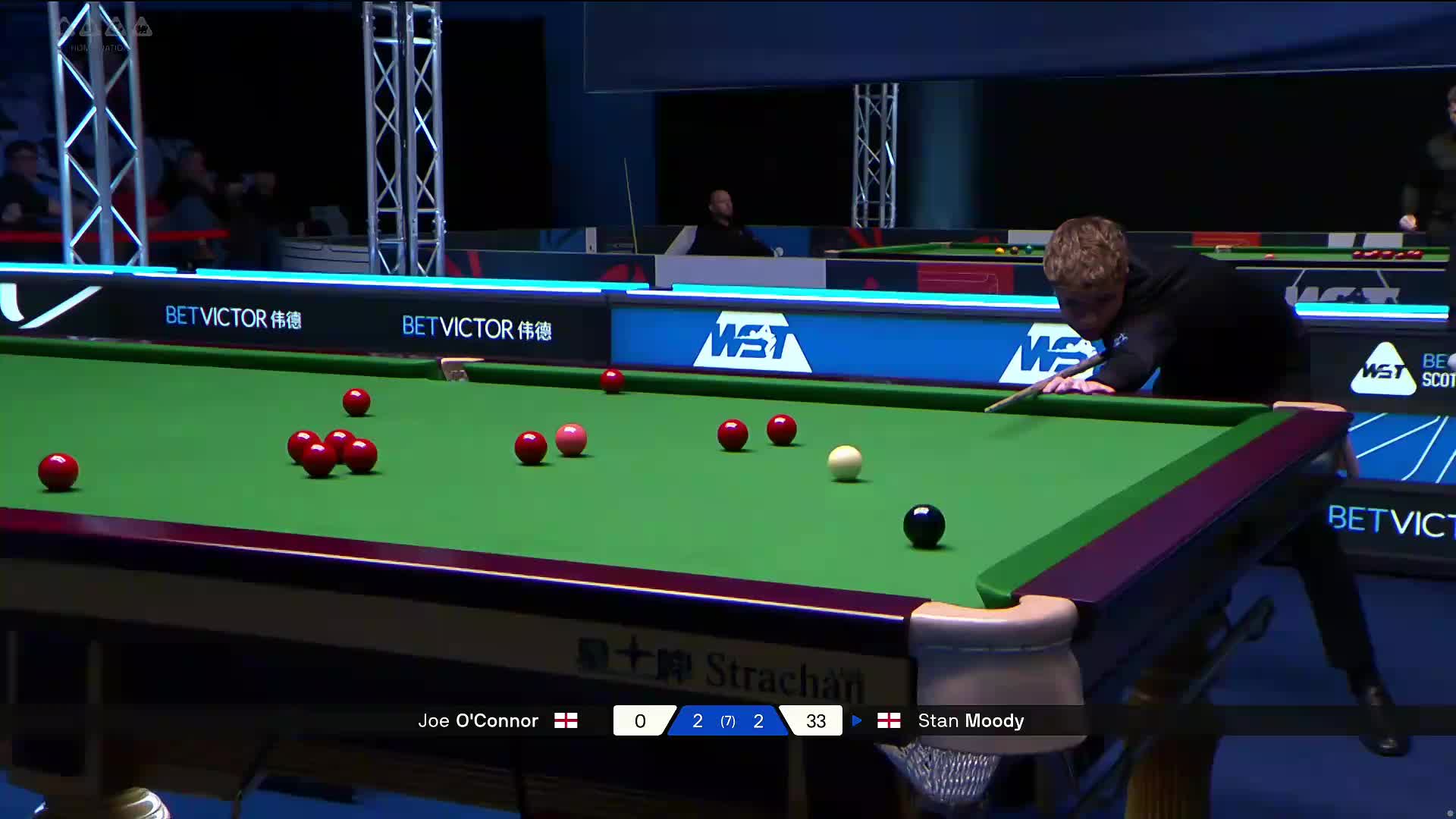 2025斯诺克苏格兰公开赛 乔·奥康纳 VS 斯坦·穆迪 第五局