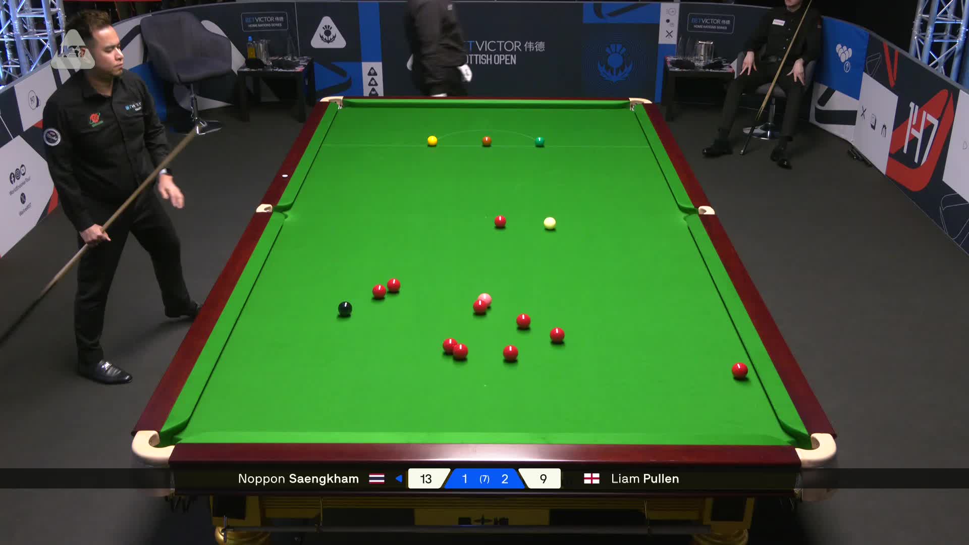 2025斯诺克苏格兰公开赛 诺鹏·桑坎姆 VS 利亚姆·普伦 第四局