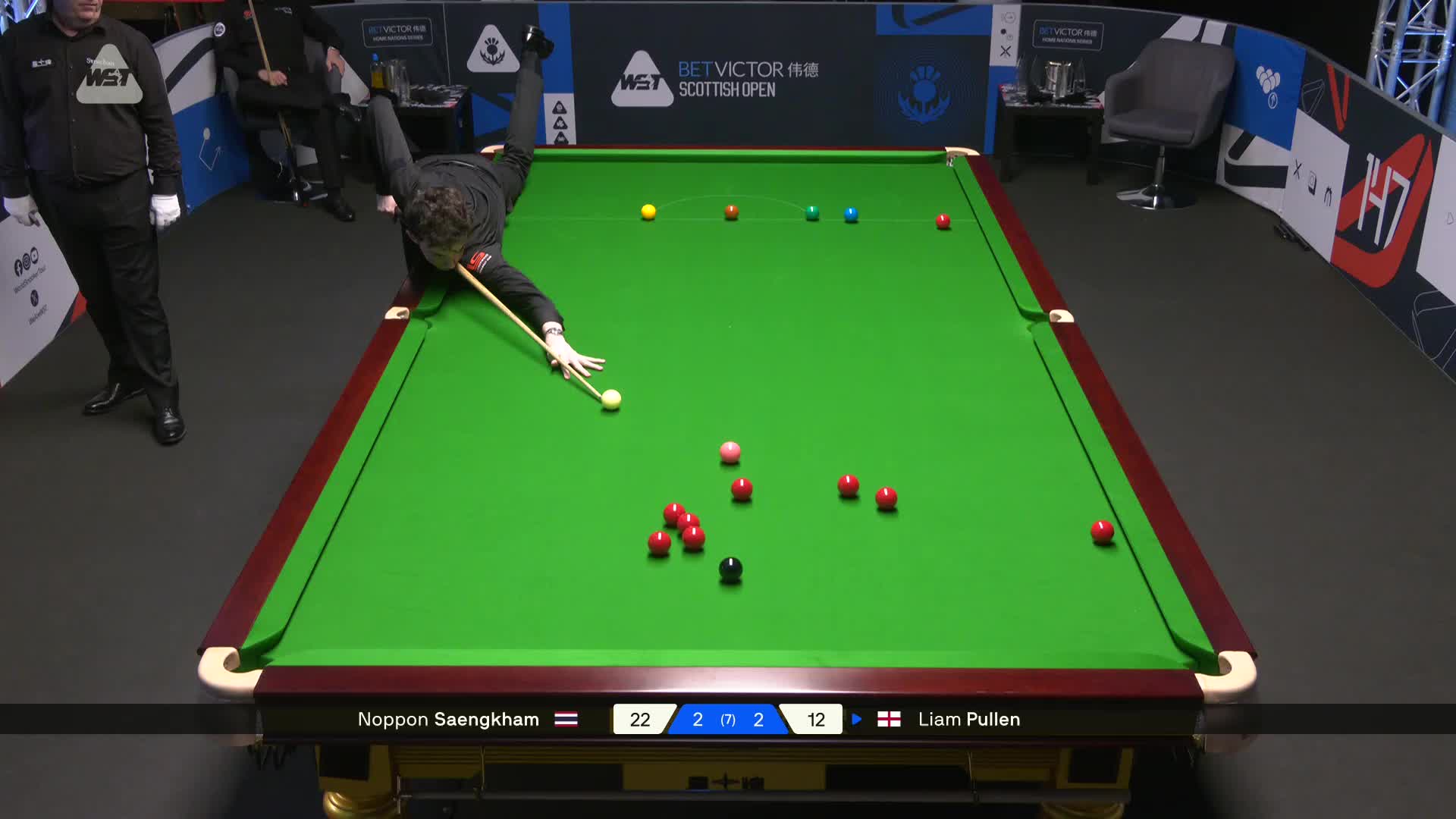 2025斯诺克苏格兰公开赛 诺鹏·桑坎姆 VS 利亚姆·普伦 第五局