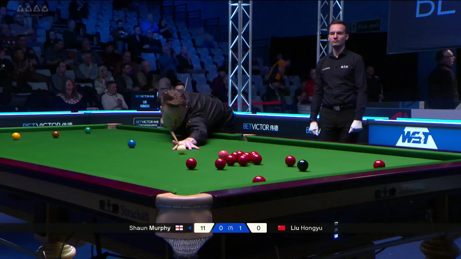 2025斯诺克苏格兰公开赛 肖恩·墨菲 VS 刘宏宇 第二局