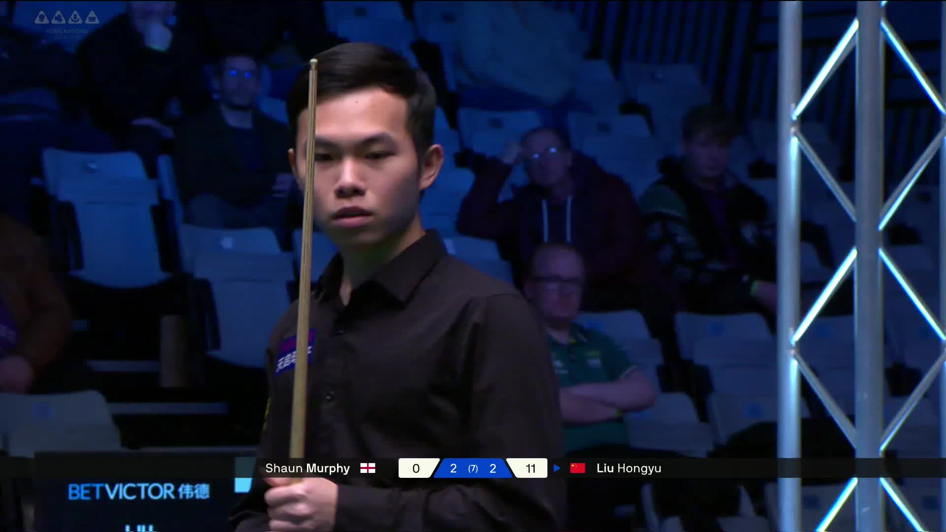 2025斯诺克苏格兰公开赛 肖恩·墨菲 VS 刘宏宇 第五局