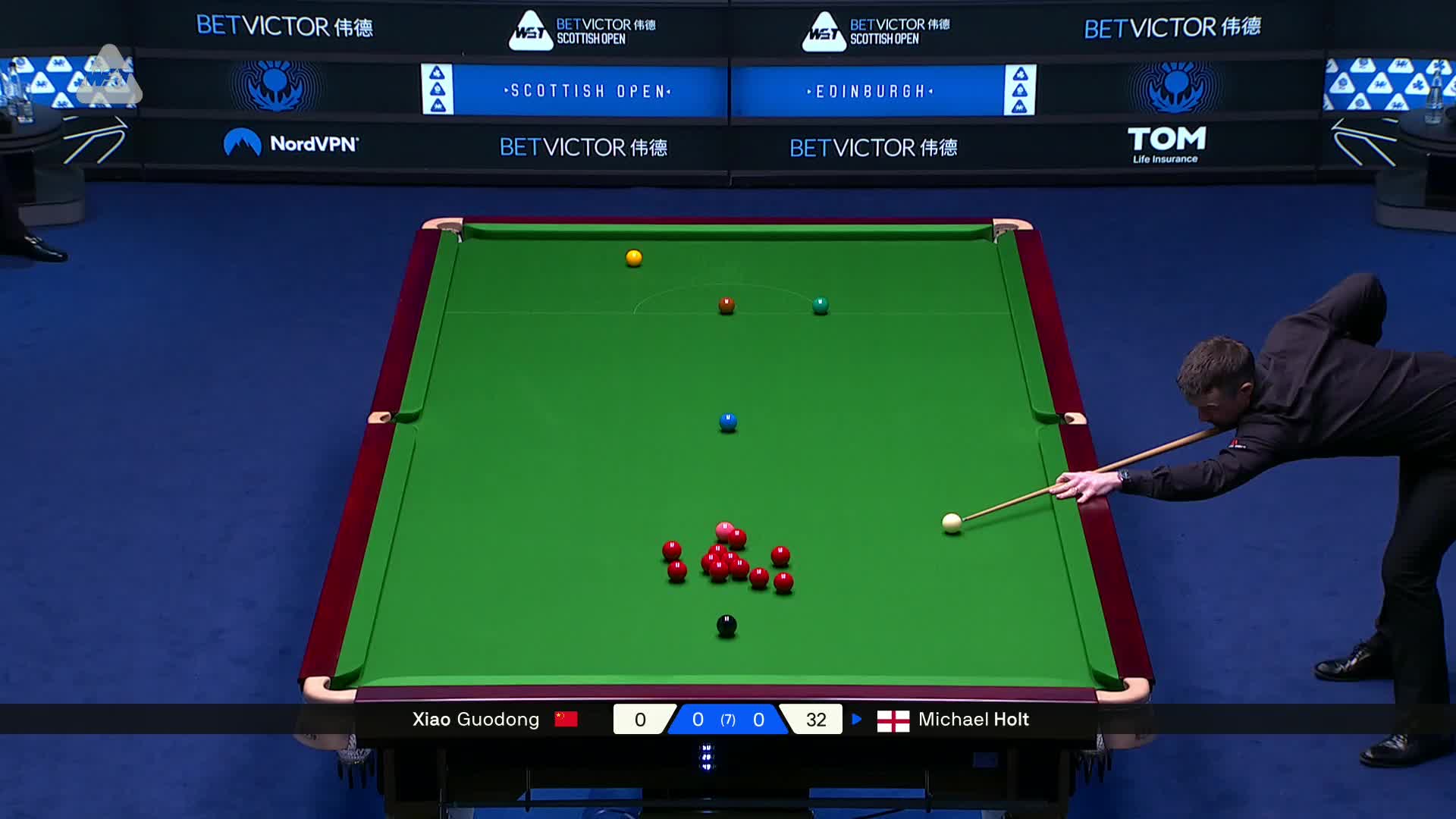 2025苏格兰公开赛 肖国栋 VS 迈克尔·霍尔特 第一局