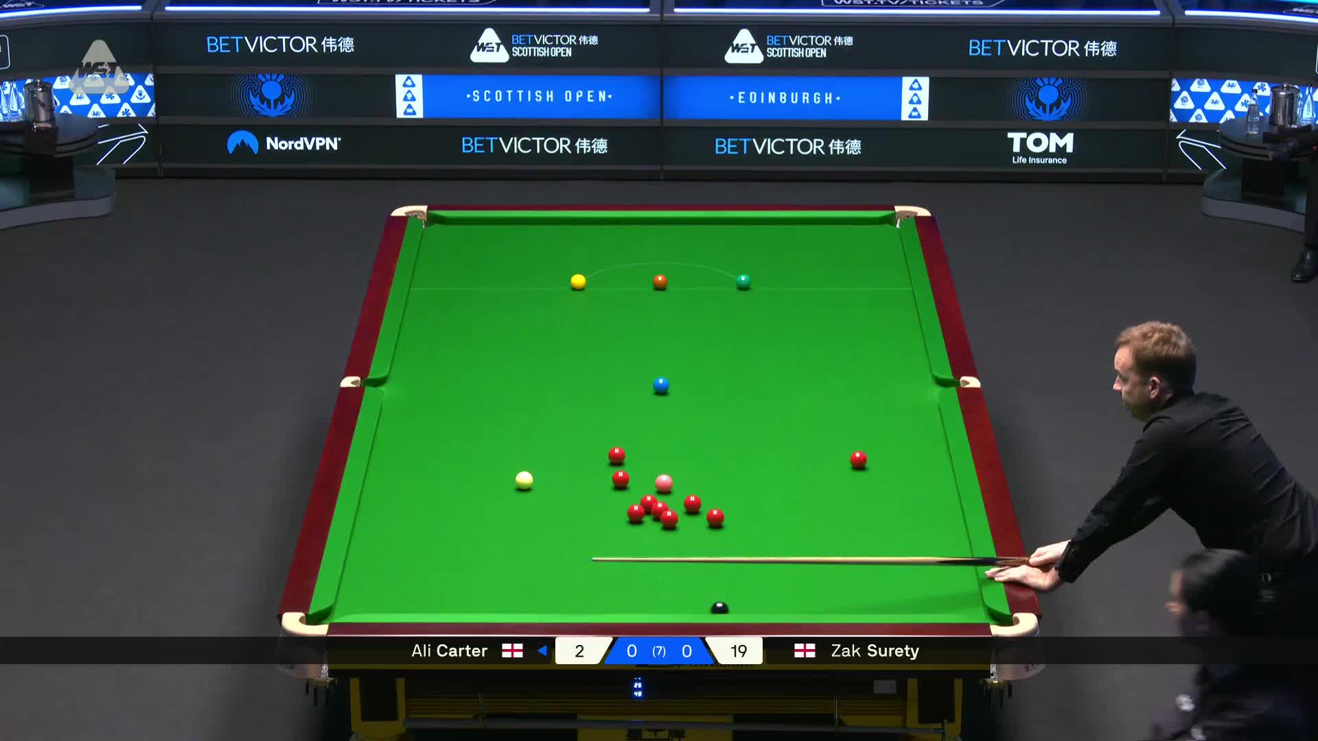 2025苏格兰公开赛 肖国栋 VS 迈克尔·霍尔特 第一局