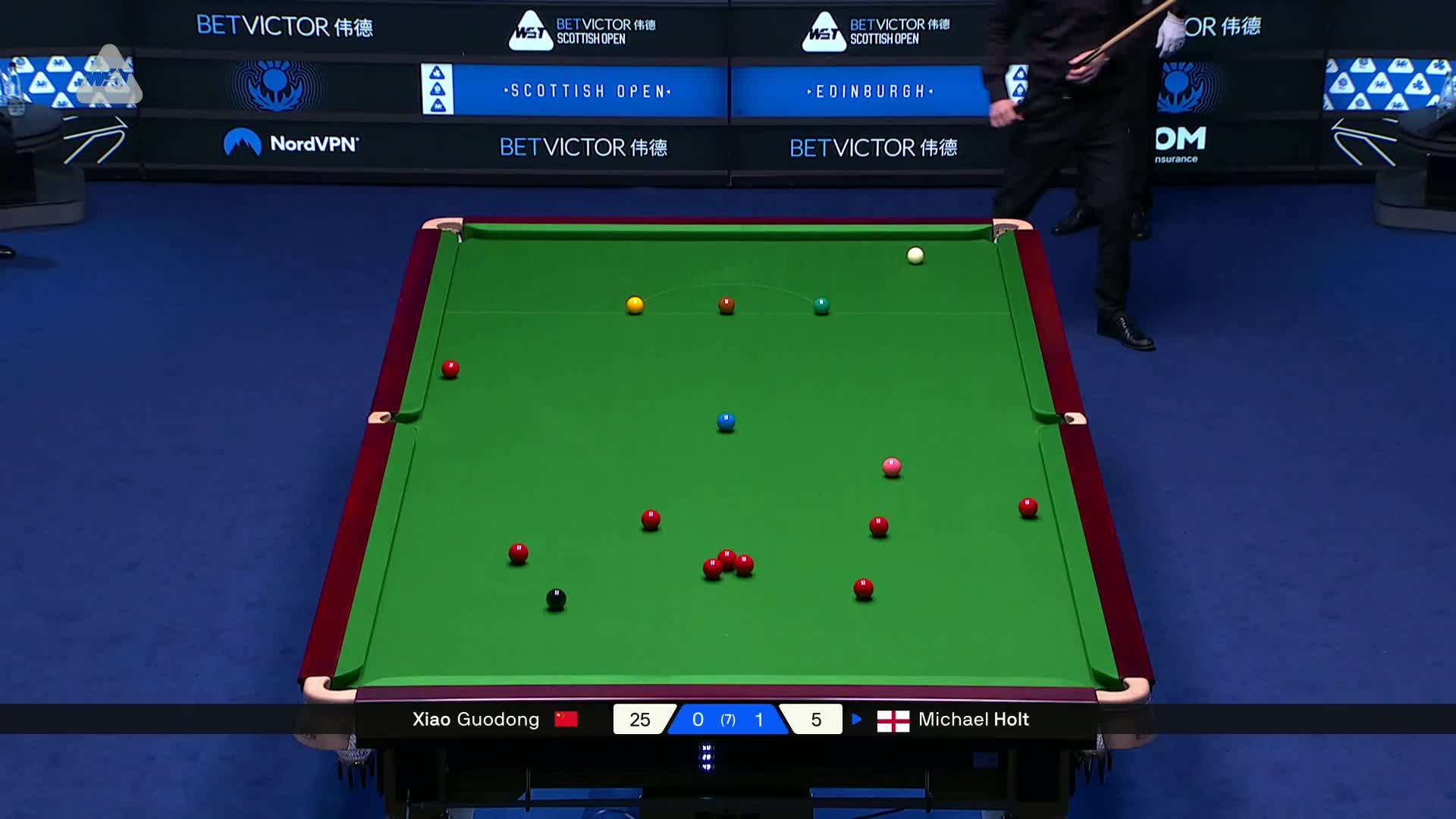 2025苏格兰公开赛 肖国栋 VS 迈克尔·霍尔特 第二局