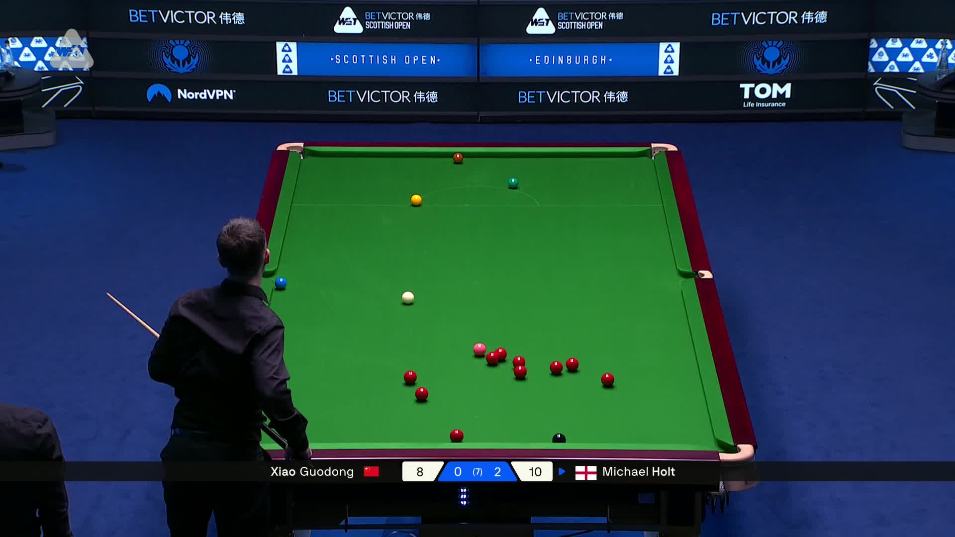 2025苏格兰公开赛 肖国栋 VS 迈克尔·霍尔特 第三局