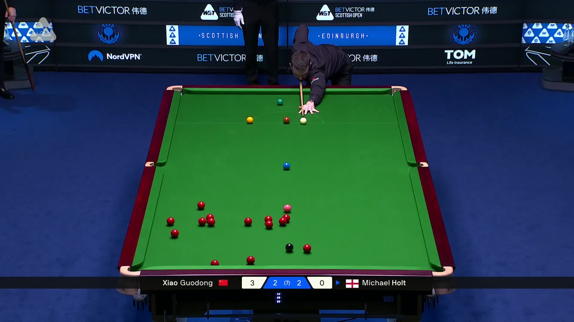 2025苏格兰公开赛 肖国栋 VS 迈克尔·霍尔特 第五局
