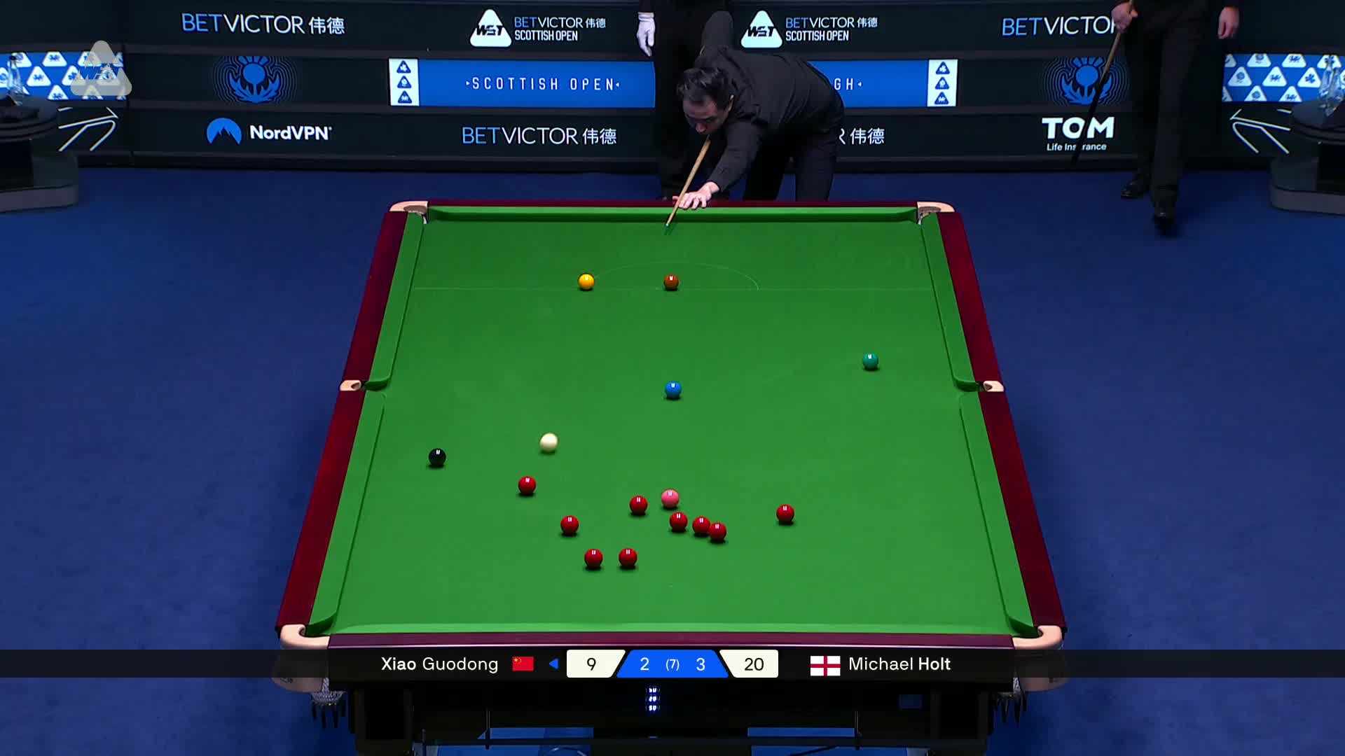 2025苏格兰公开赛 肖国栋 VS 迈克尔·霍尔特 第六局