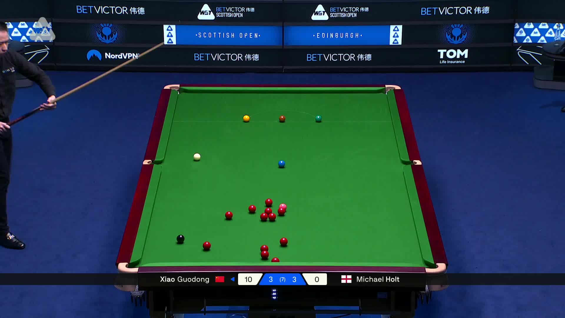 2025苏格兰公开赛 肖国栋 VS 迈克尔·霍尔特 第七局