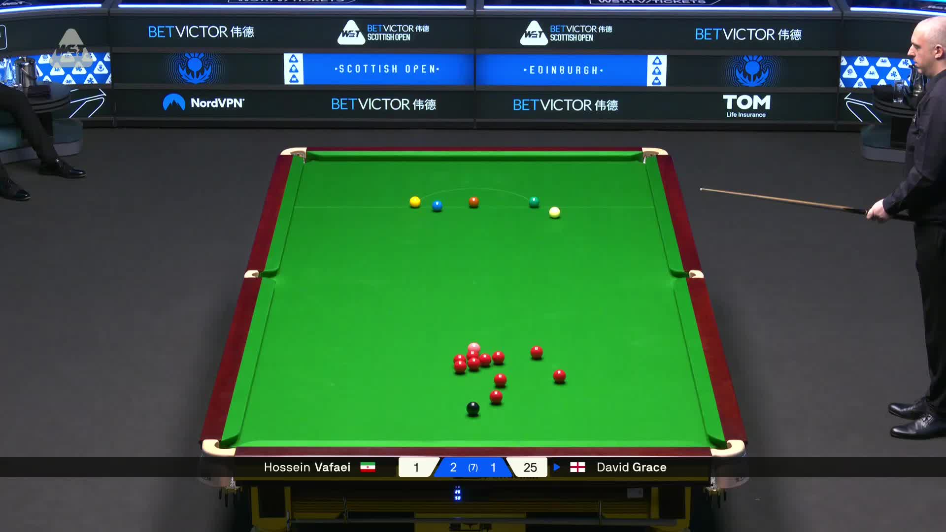 2025苏格兰公开赛 侯赛因·瓦菲 VS 大卫·格雷斯 第四局