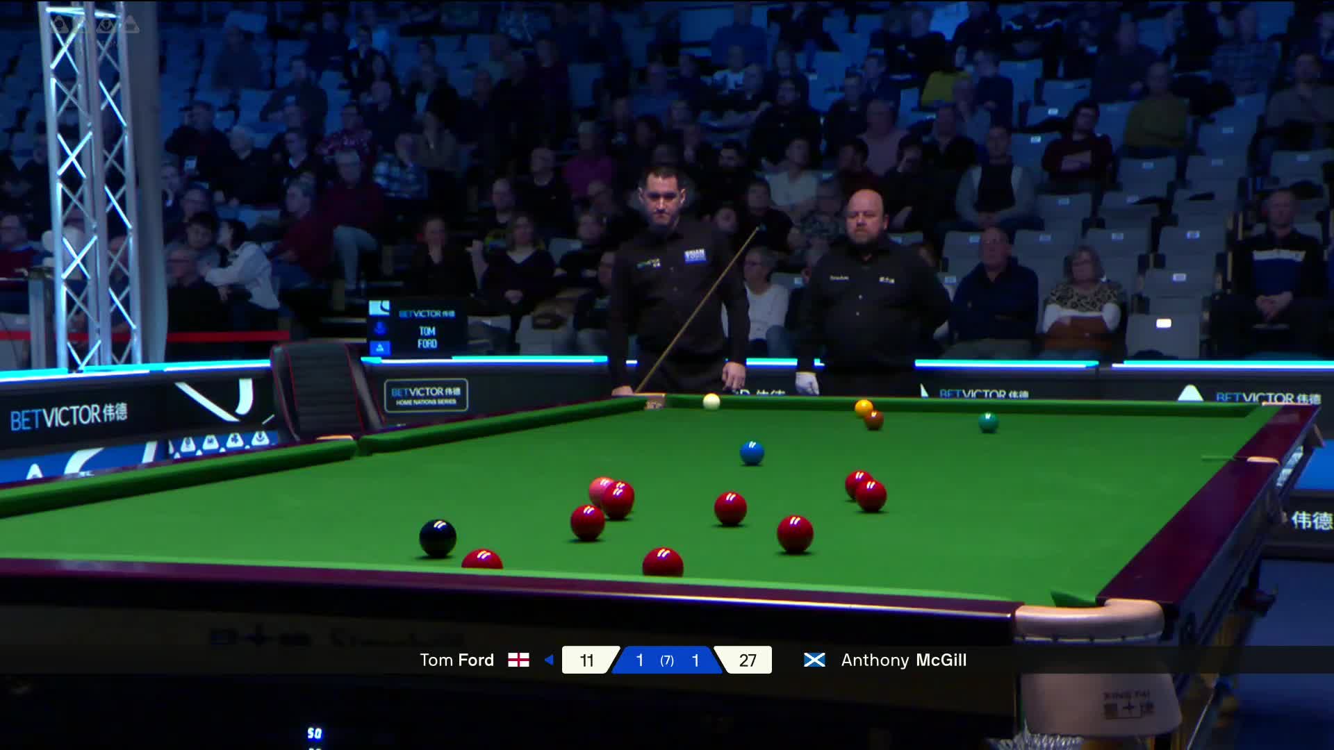 2025苏格兰公开赛 汤姆·福德 VS 安东尼·麦克吉尔 第三局