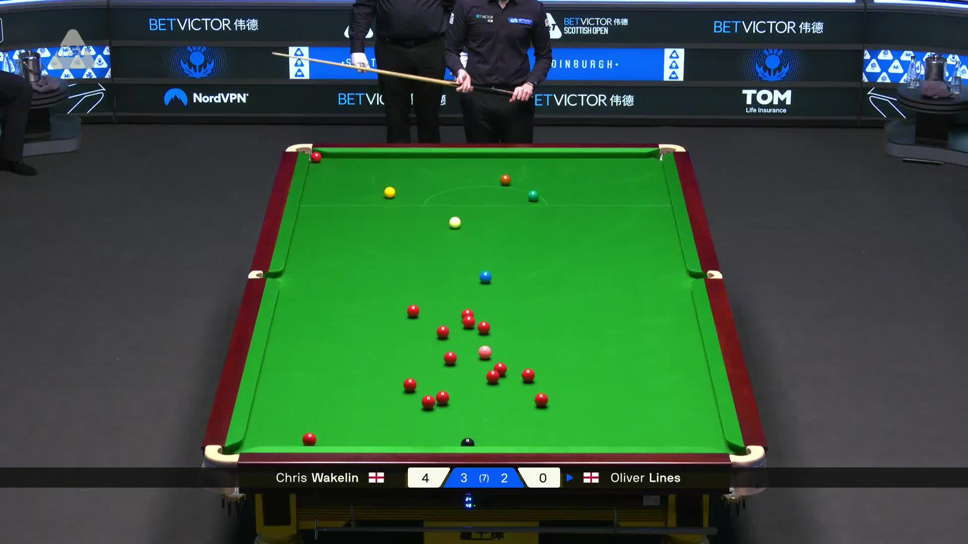 2025苏格兰公开赛 克里斯·沃克林 VS 奥利弗·莱恩斯 第六局