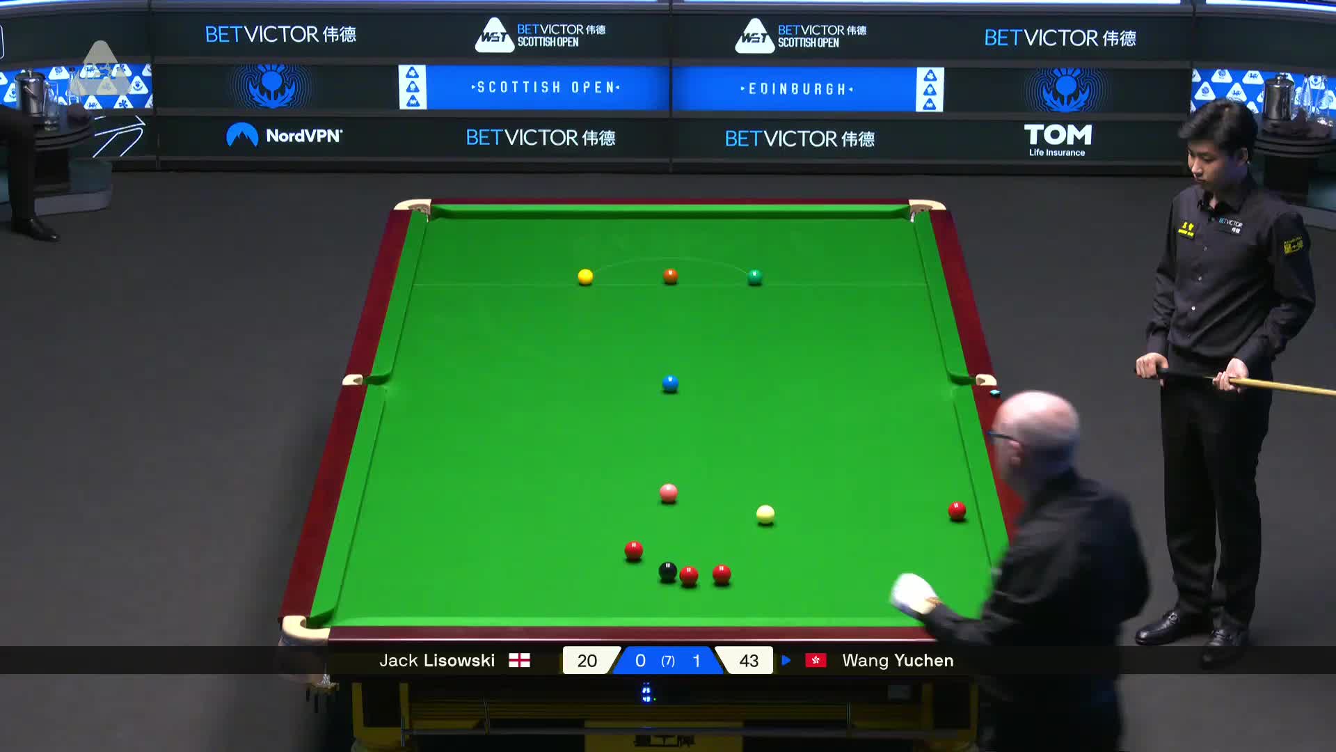 2025苏格兰公开赛 杰克·利索夫斯基 VS 王雨晨 第二局
