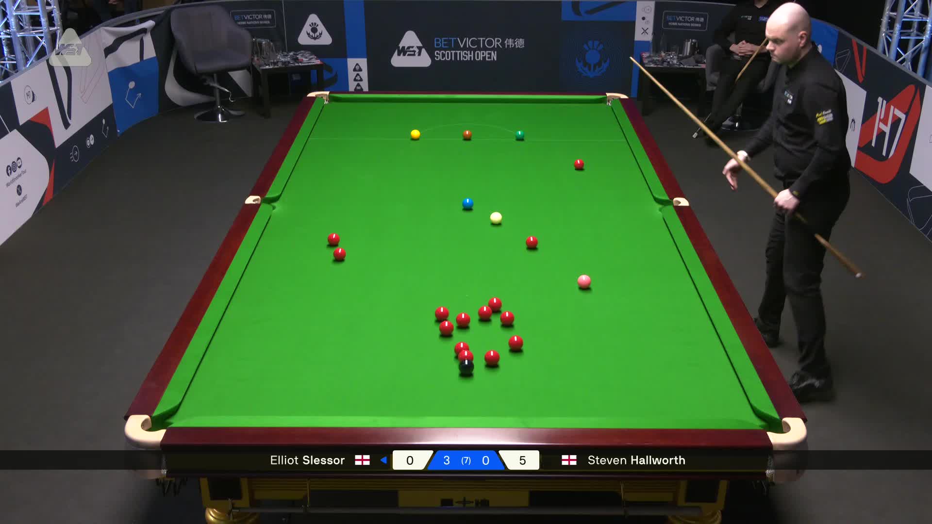 2025苏格兰公开赛 艾利奥特·斯莱瑟 vs 史蒂文·霍尔沃斯 第四局