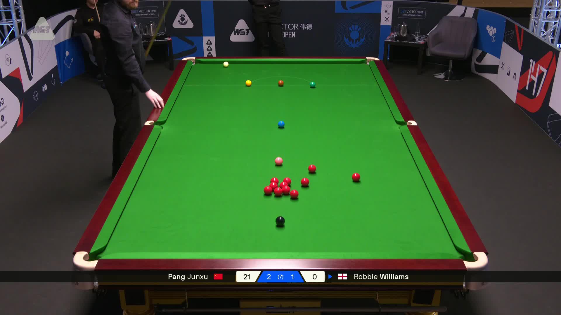 2025苏格兰公开赛 庞俊旭 VS 罗比·威廉姆斯 第四局