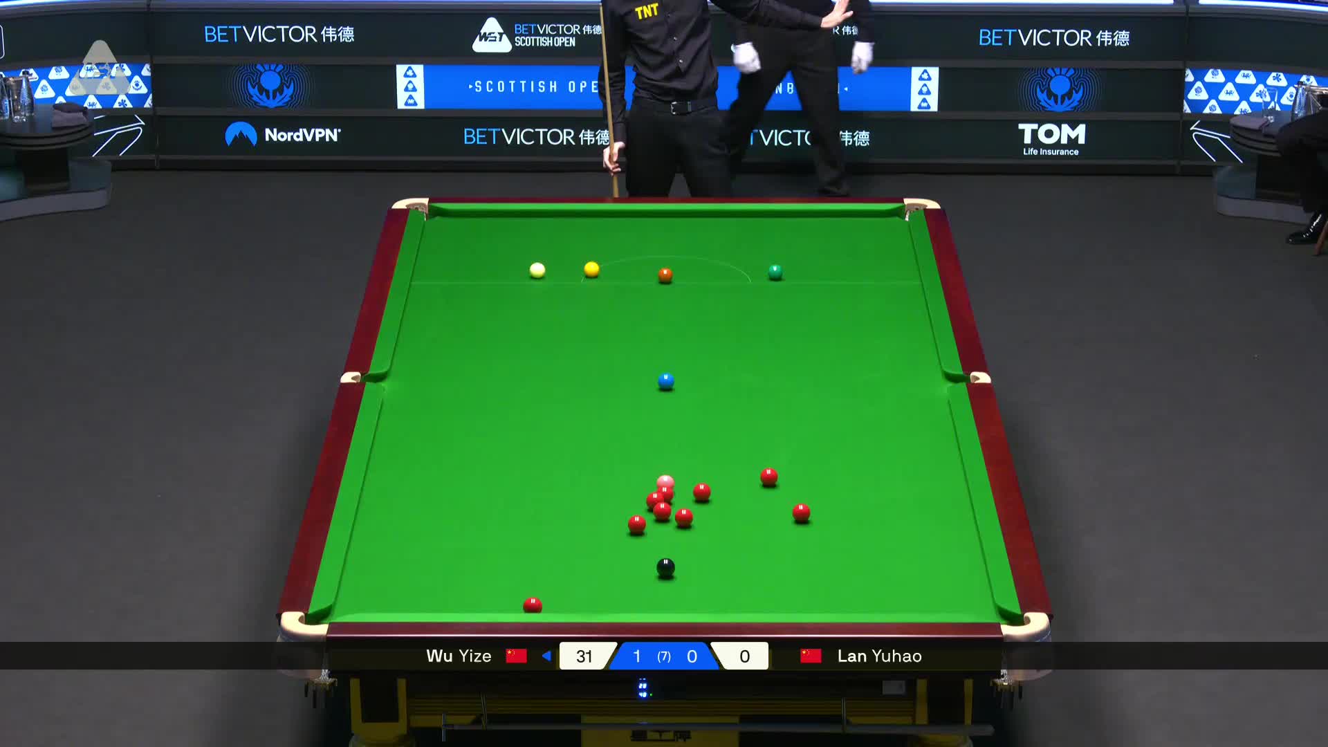 2025苏格兰公开赛 吴宜泽 VS 蓝裕豪 第二局