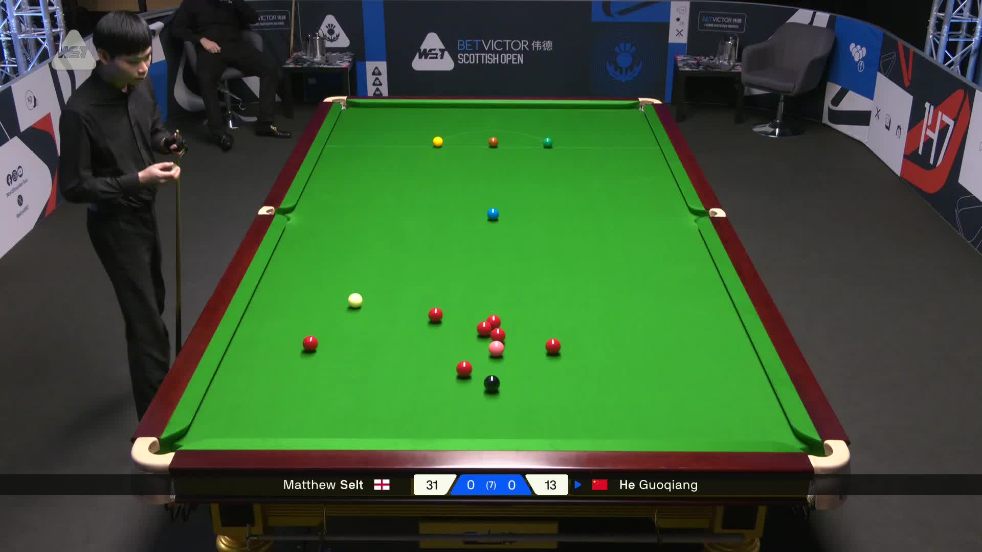 2025苏格兰公开赛 马修·塞尔特 VS 贺国强 第一局