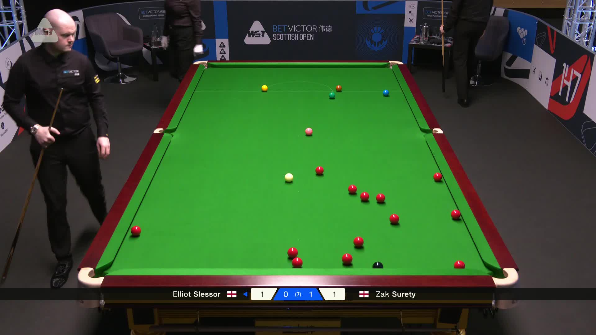 2025苏格兰公开赛 艾利奥特·斯莱瑟 VS 扎克·苏尔蒂 第二局