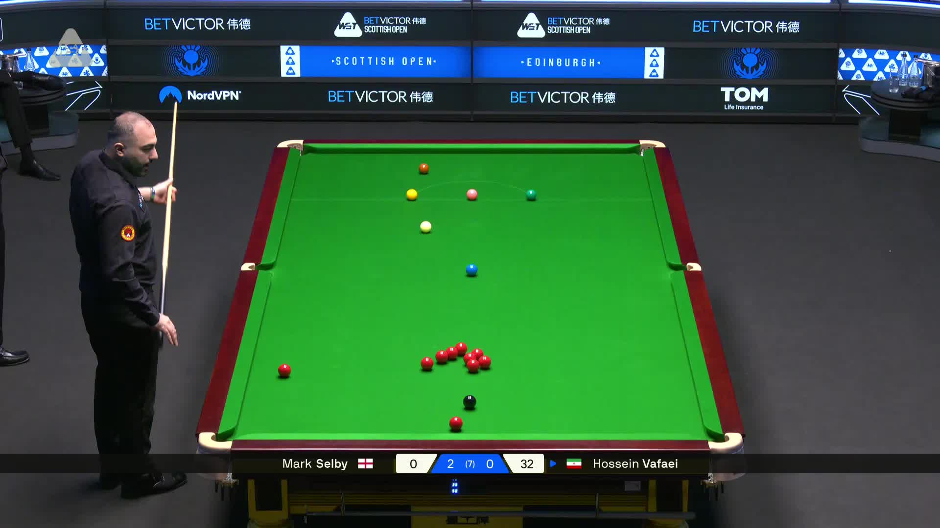 2025苏格兰公开赛 侯赛因·瓦菲 VS 马克·塞尔比 第三局