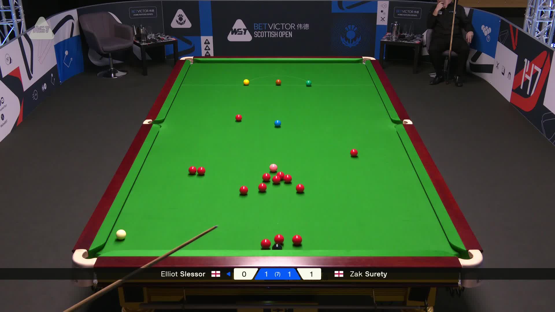 2025苏格兰公开赛 艾利奥特·斯莱瑟 VS 扎克·苏尔蒂 第三局