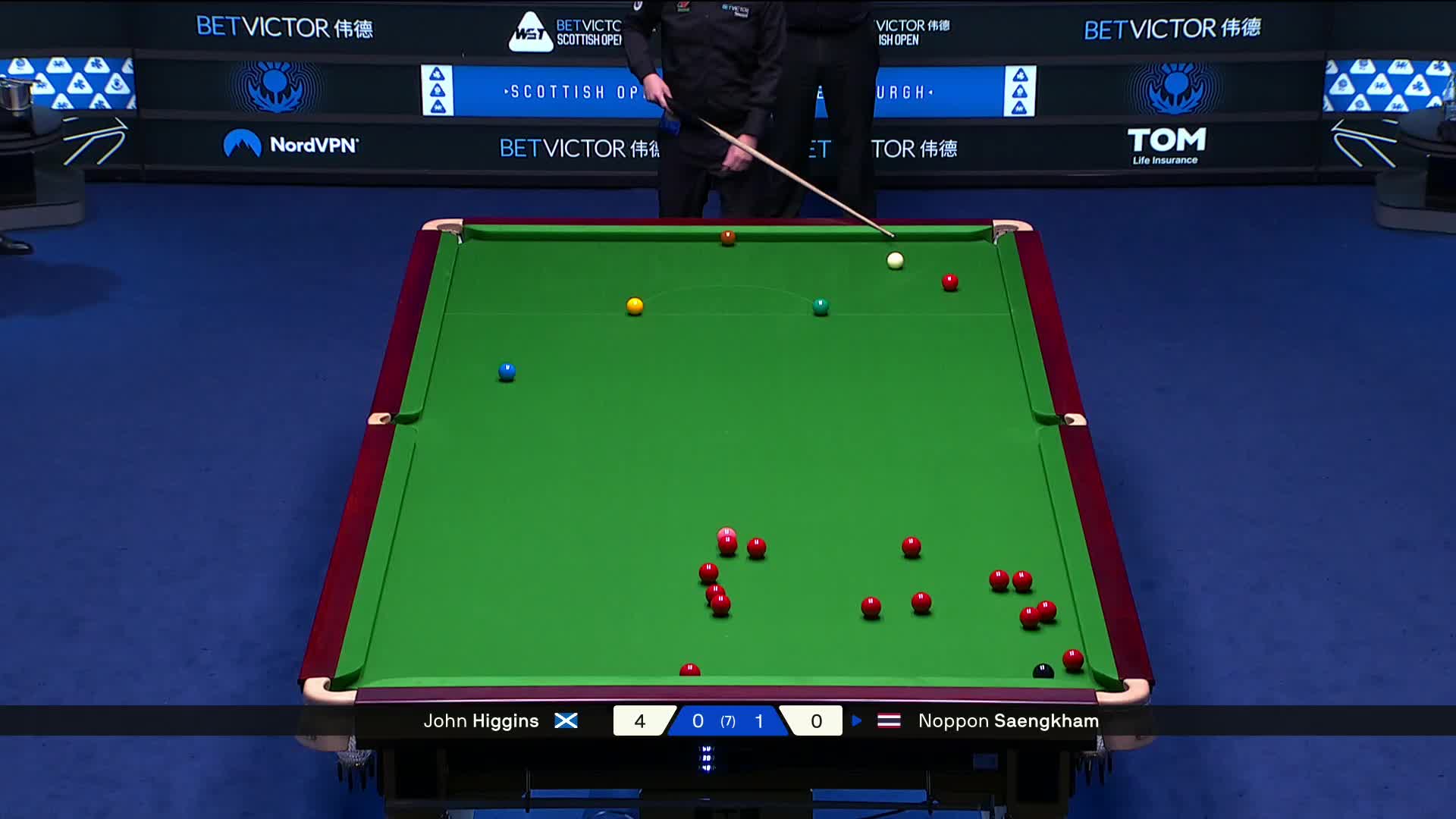 2025苏格兰公开赛 诺鹏·桑坎姆 VS 约翰·希金斯 第二局