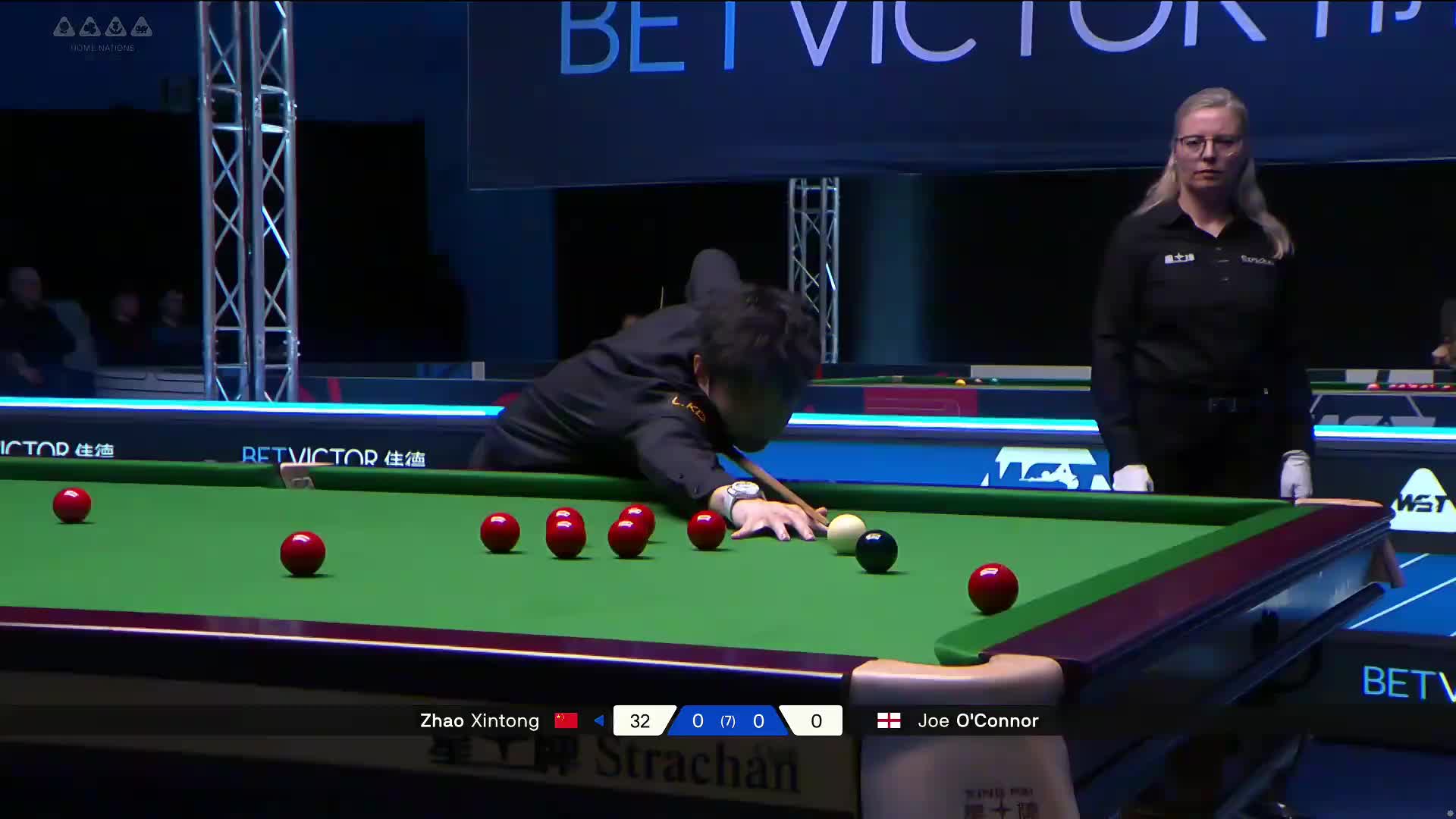 2025苏格兰公开赛  乔·奥康纳 VS 赵心童 第一局