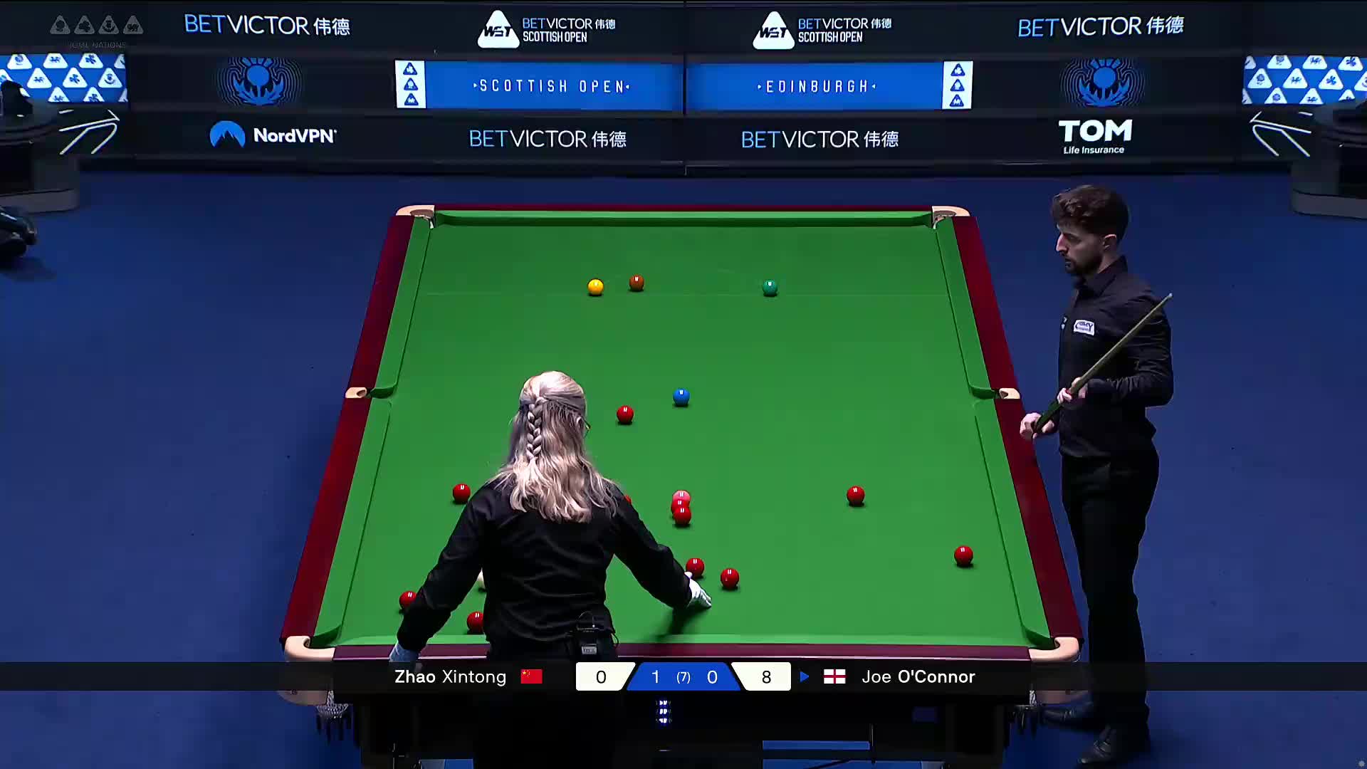 2025苏格兰公开赛 乔·奥康纳 VS 赵心童 第二局