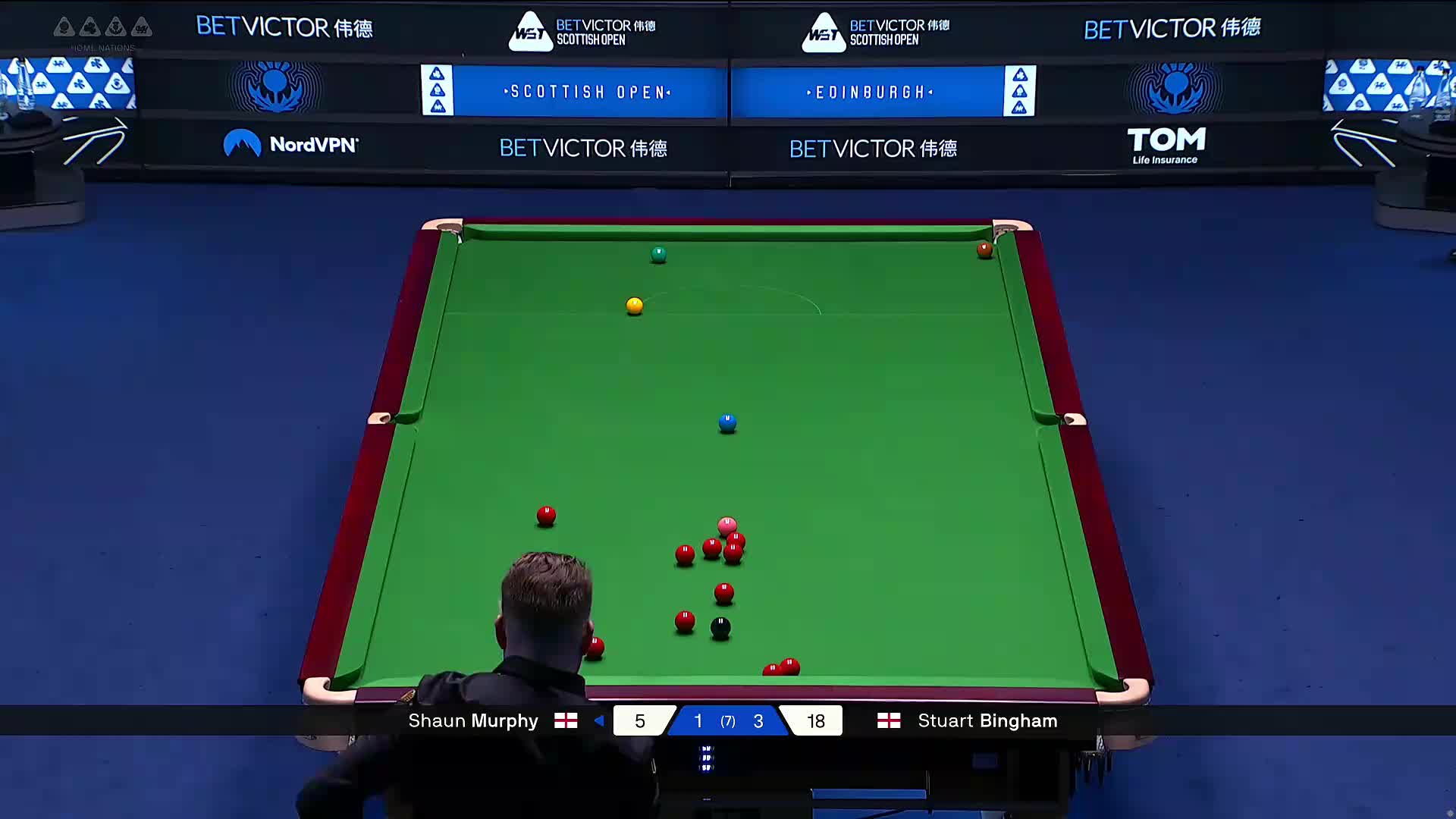 2025苏格兰公开赛 斯图尔特·宾汉姆 VS 肖恩·墨菲 第五局