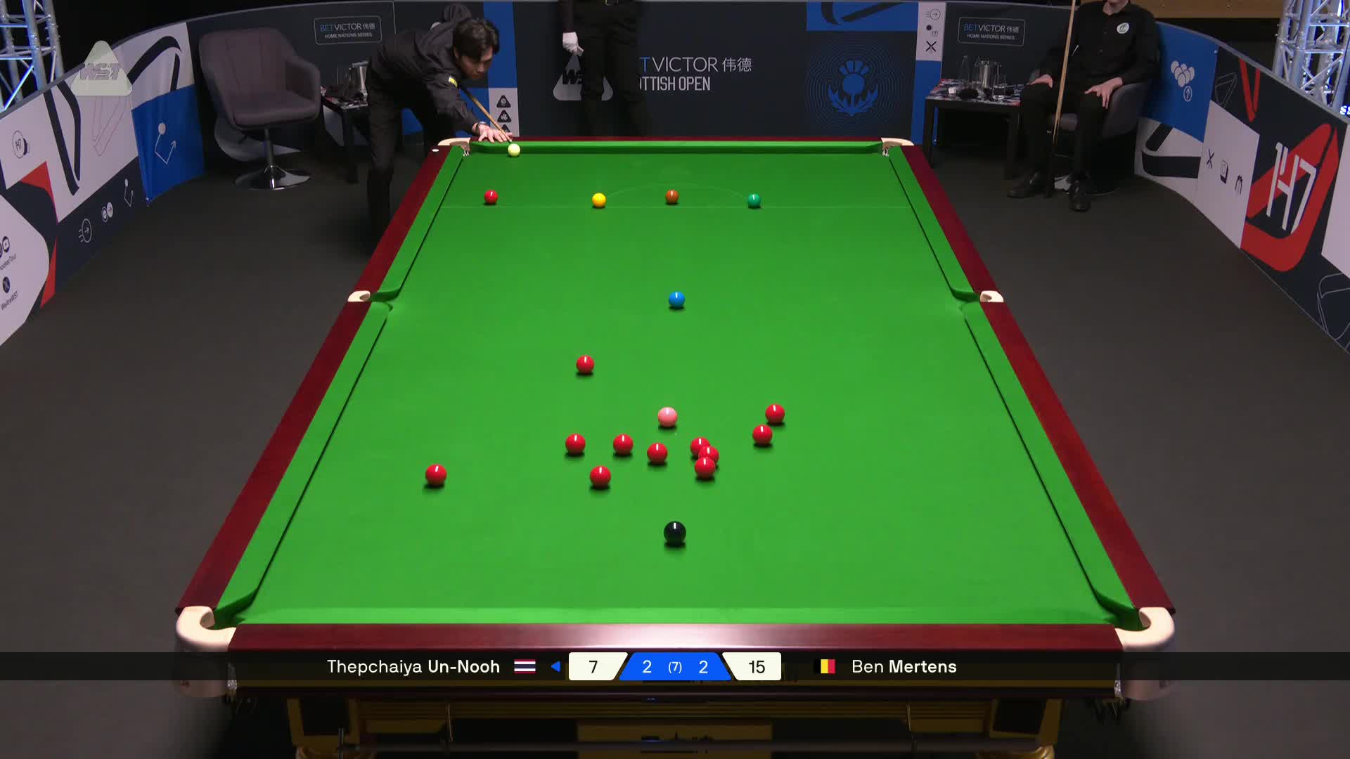 2025苏格兰公开赛 本·米尔滕斯 VS 塔猜亚·乌诺 第五局