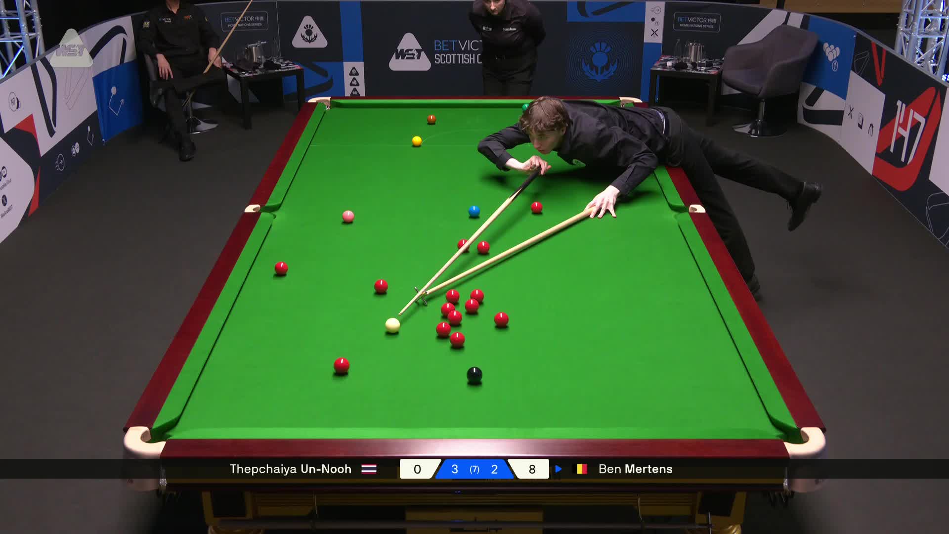 2025苏格兰公开赛 本·米尔滕斯 VS 塔猜亚·乌诺 第六局