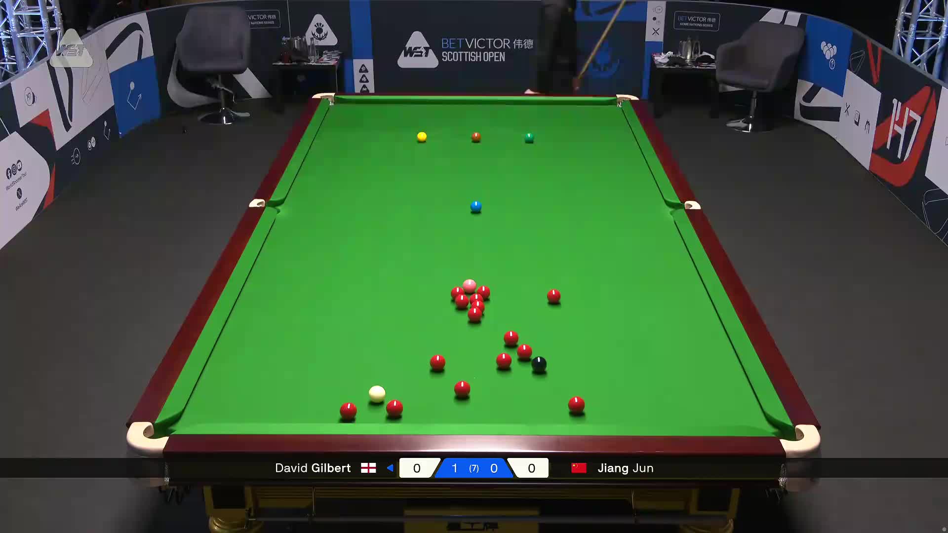 2025苏格兰公开赛 江俊 VS 大卫·吉尔伯特 第二局