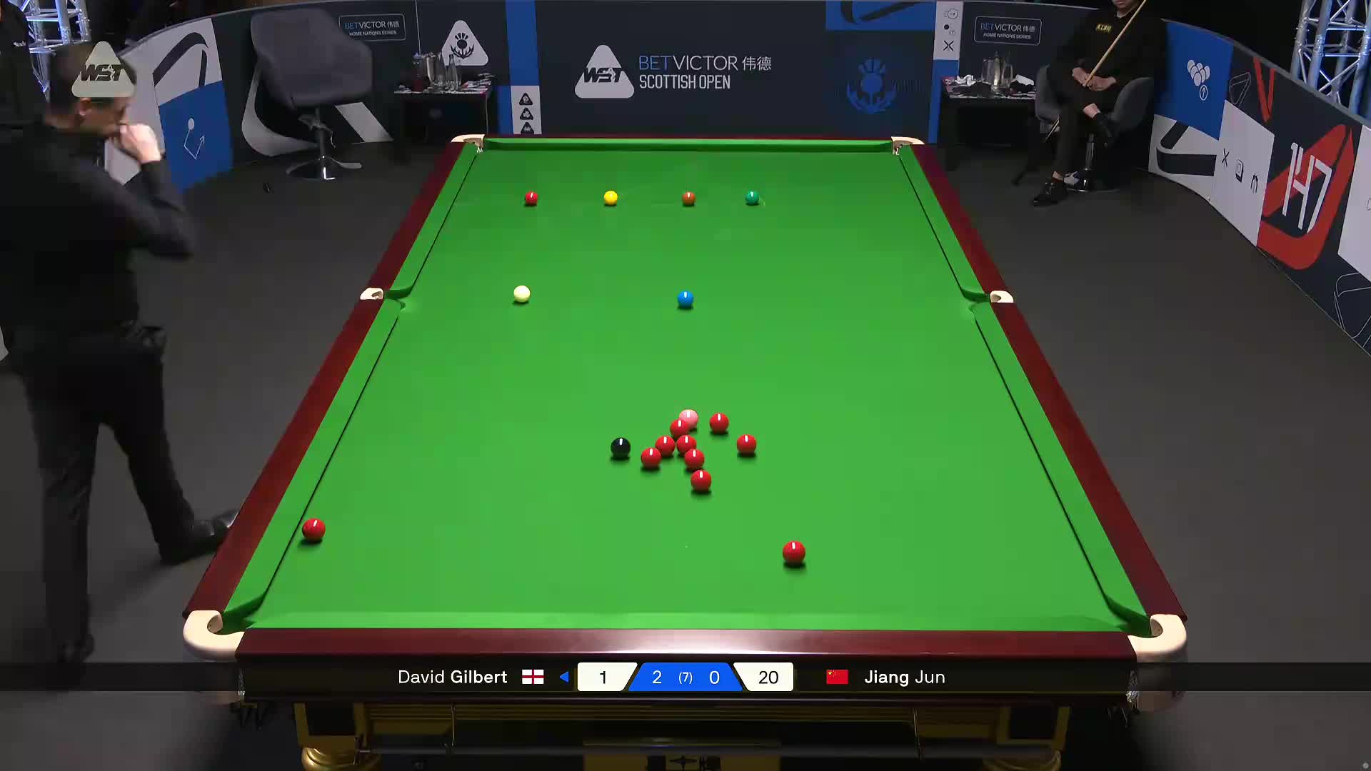 2025苏格兰公开赛 江俊 VS 大卫·吉尔伯特 第三局
