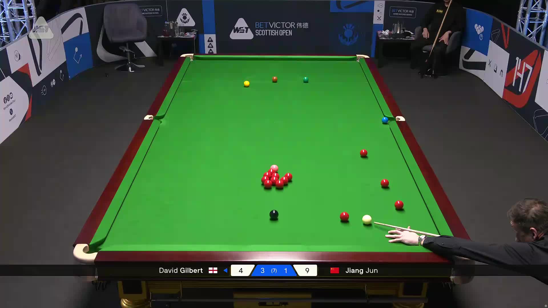 2025苏格兰公开赛 江俊 VS 大卫·吉尔伯特 第五局