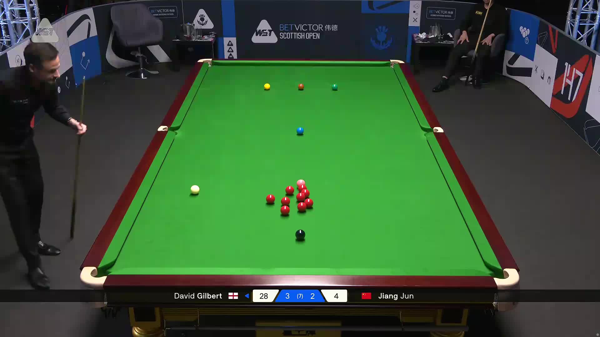 2025苏格兰公开赛 江俊 VS 大卫·吉尔伯特 第六局