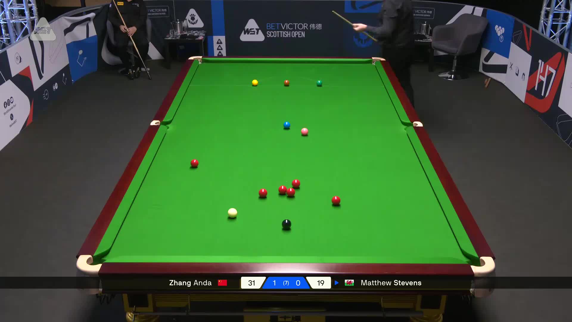2025苏格兰公开赛 张安达 VS 马修·史蒂文斯 第二局