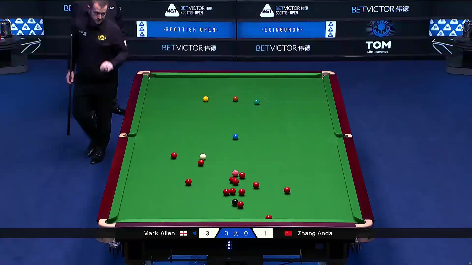 2025苏格兰公开赛 马克·艾伦VS张安达 第一局
