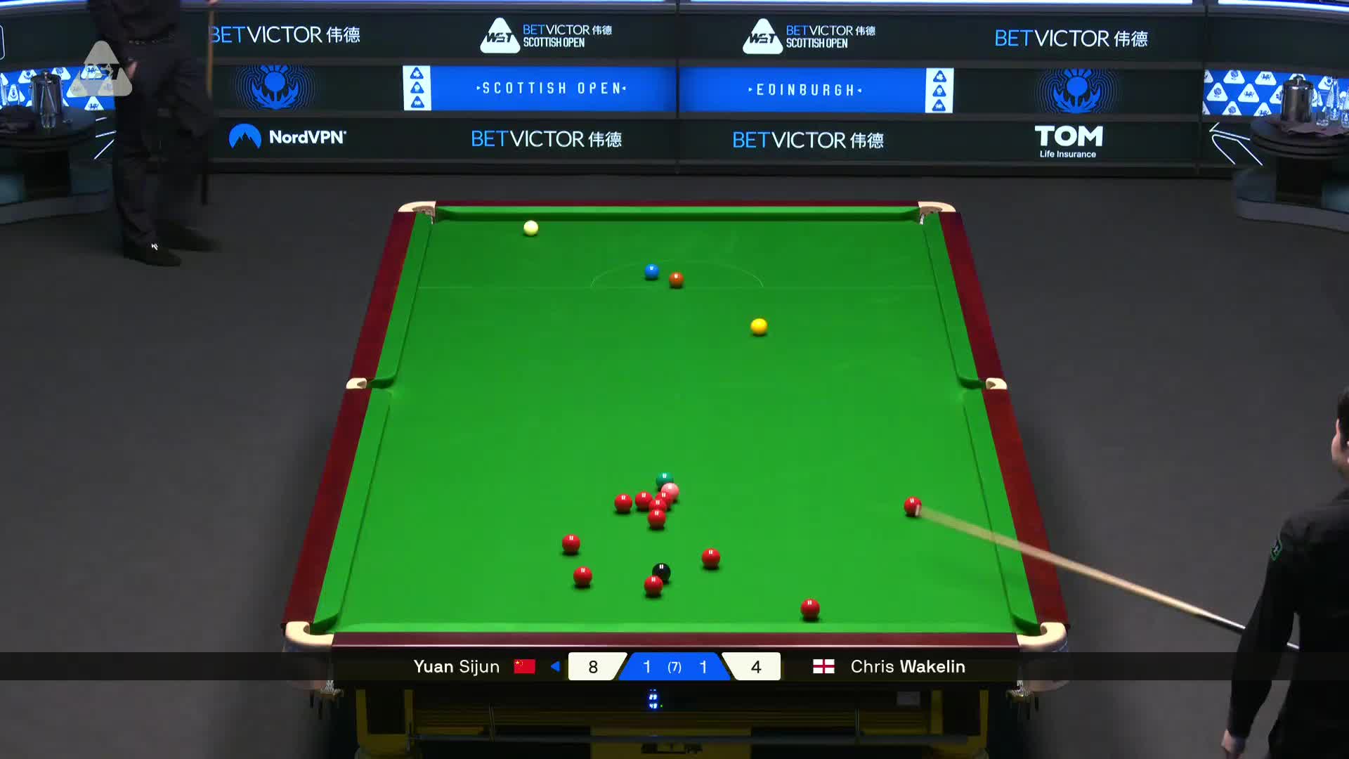 2025苏格兰公开赛 袁思俊VS克里斯·沃克林 第三局