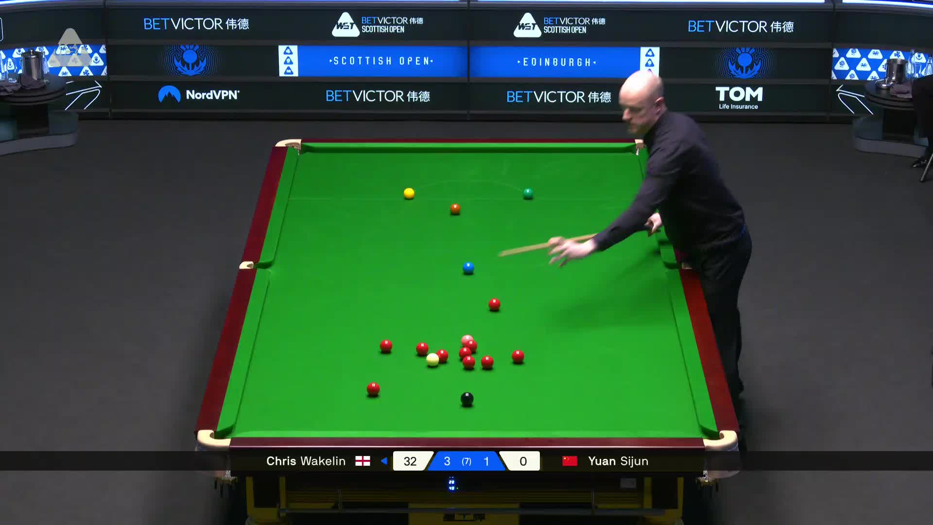 2025苏格兰公开赛 袁思俊VS克里斯·沃克林 第五局