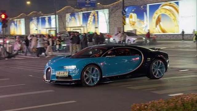 开着布加迪赤龙带着全国唯一一台双蓝配色慕尚，直接拉满！