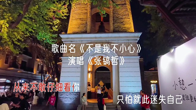 歌曲名《不是我不小心》，演唱《张镐哲》