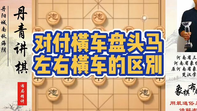 对付横车盘头马左右横车的区别！如何快速提升象棋水平？如何学习象棋布局、中局、残局？真心教棋，少走弯路