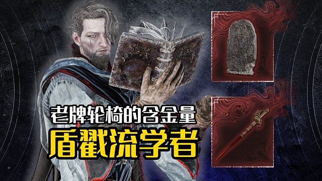 【黑夜君临DLC】学者，盾戳流！老牌轮椅的含金量！（指纹石盾蚁刺细剑，单通深夜3）
