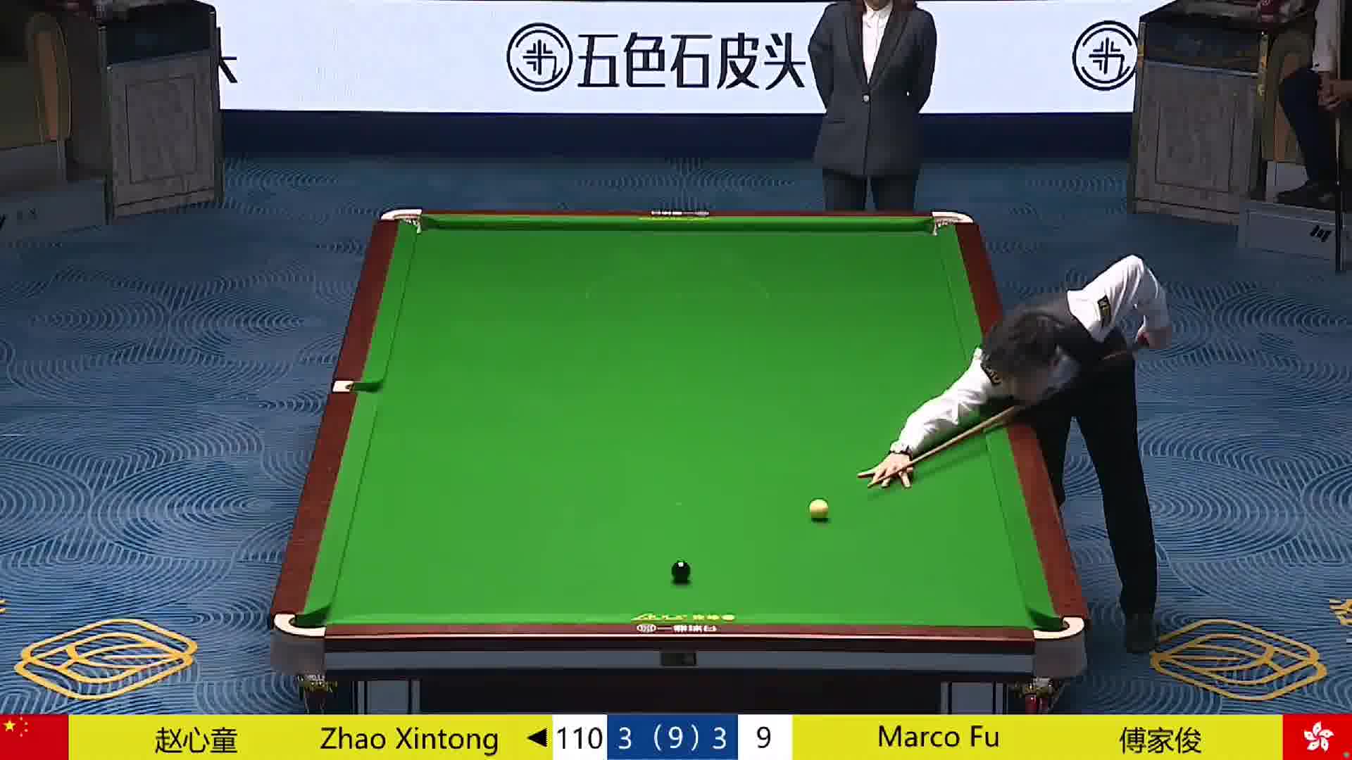 赵心童单杆破百，最后一颗黑球直接翻袋太精彩了~