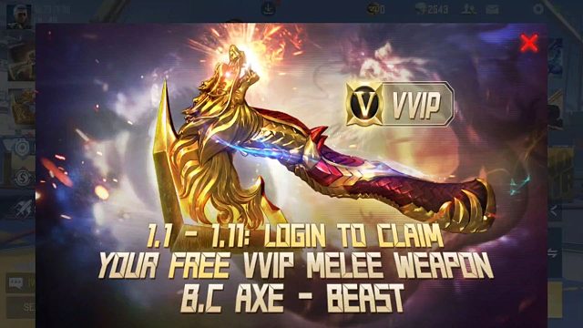 CF手游国际服全民送永久龙啸，还有雷神投掷三件套