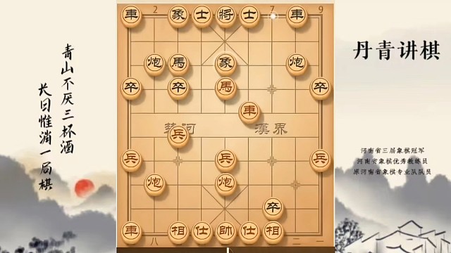 河南省冠军黄丹青讲棋，象棋怎么学，象棋教学，教学讲解破解左马盘河，系统学习象棋