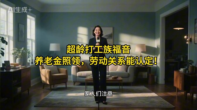 重庆劳动律师：超龄打工族福音！养老金照领，劳动关系能认定！